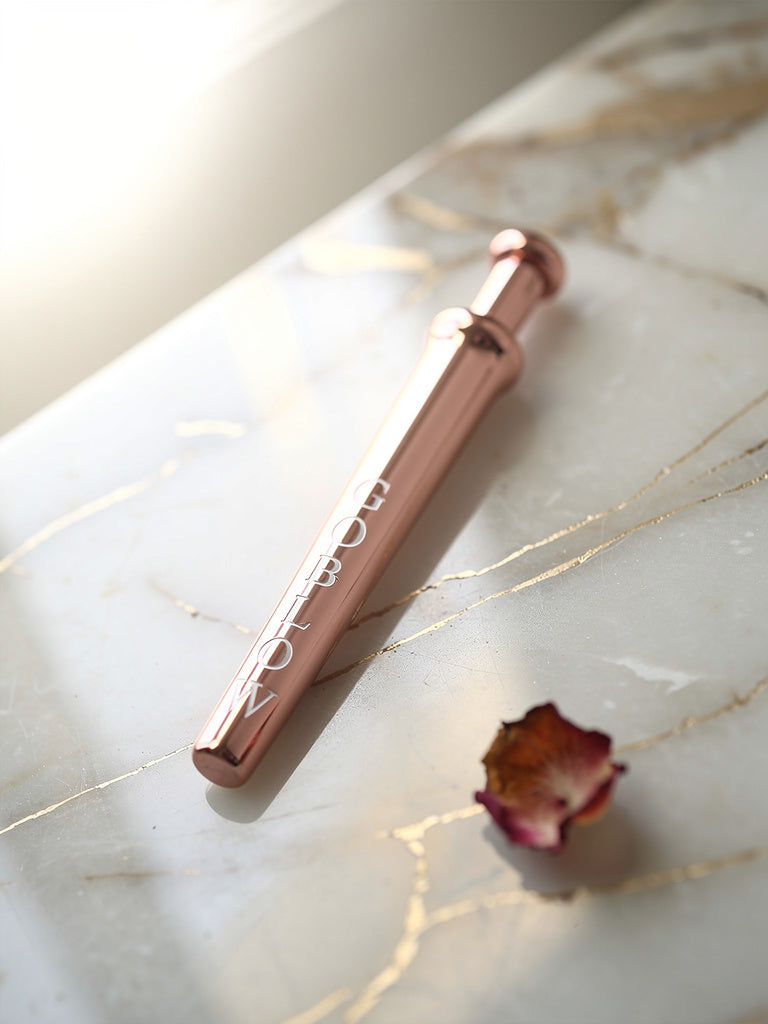 GoBlow Rose Gold pendant — still life marble sunlight rose petal