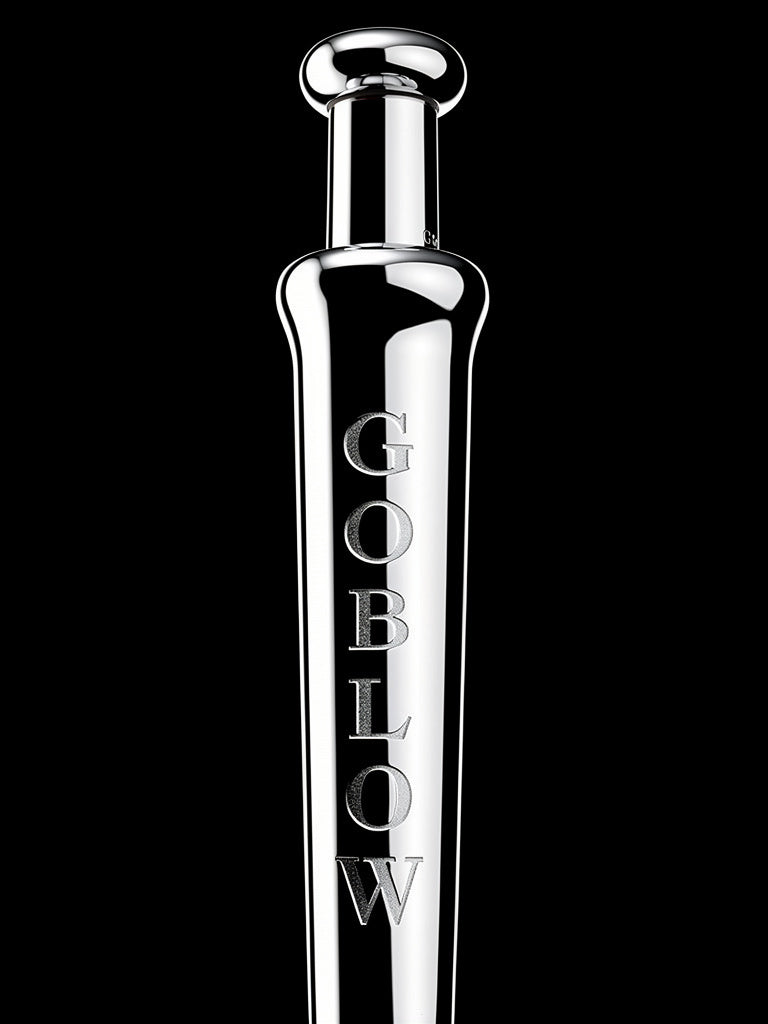 GoBlow Steel pendant — extreme macro chrome engraving