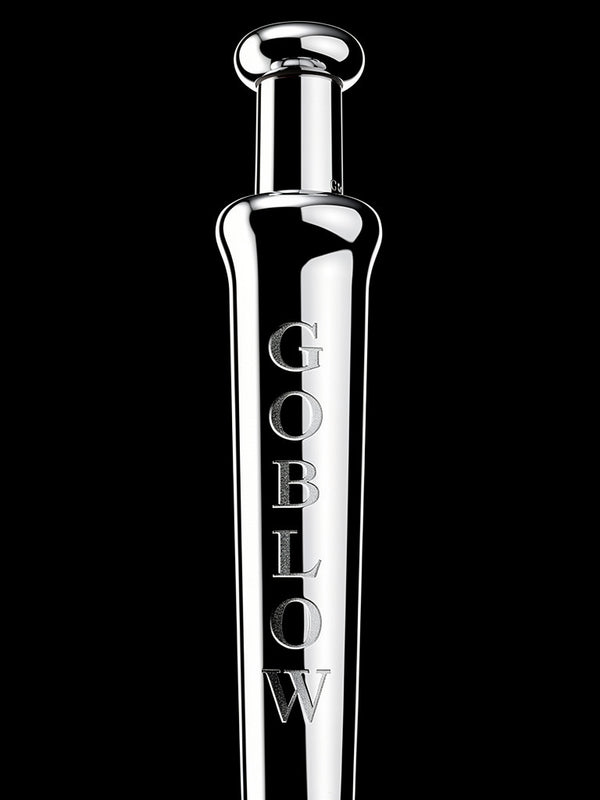 GoBlow Steel pendant — extreme macro chrome engraving