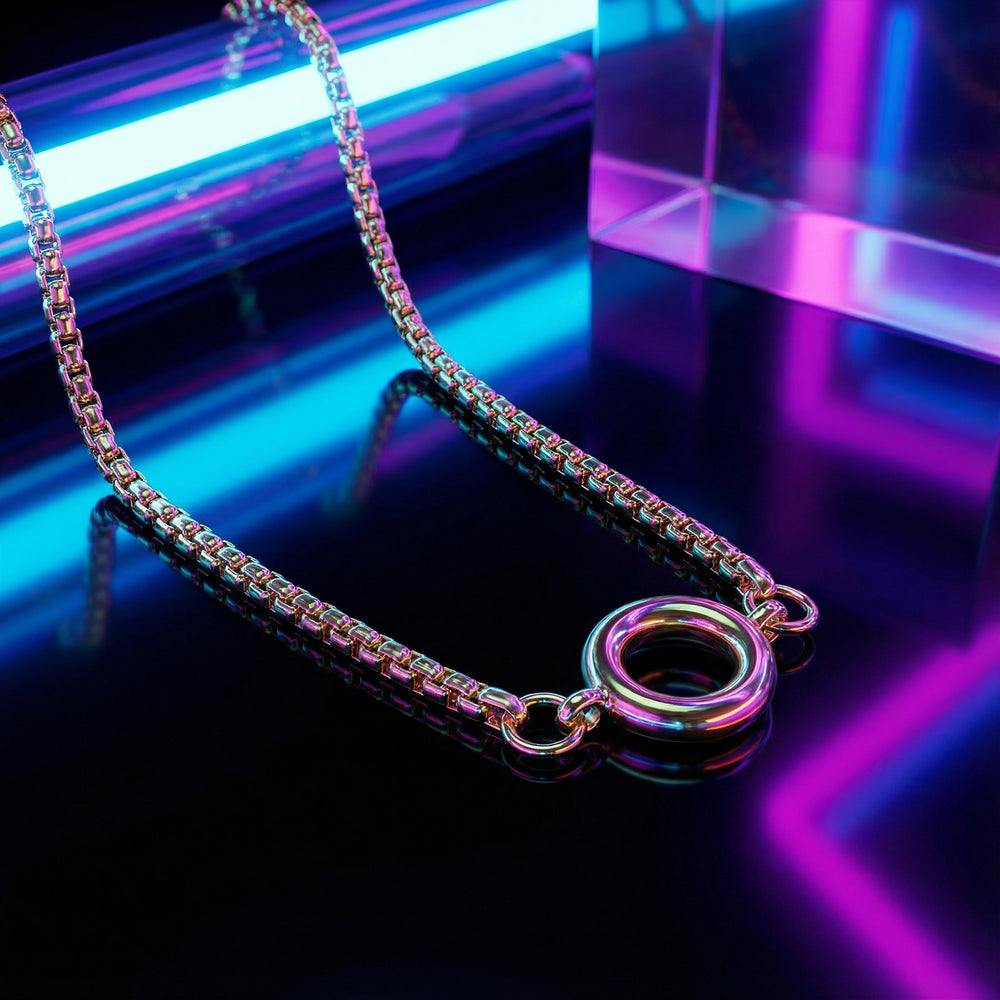 GoBlow Necklace — Rainbow PVD pendant chain
