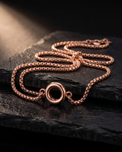 GoBlow Necklace Rose Gold — dark hero — machined stainless EDC capsule pendant