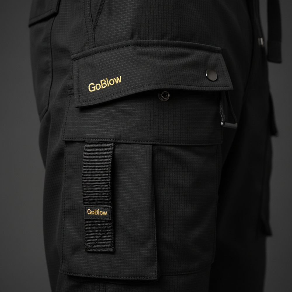 The Cargo Pant — cargo pocket detail, magnetic flap + Yoyo webbing loop