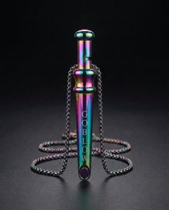 GoBlow MKII Rainbow — machined stainless EDC capsule pendant