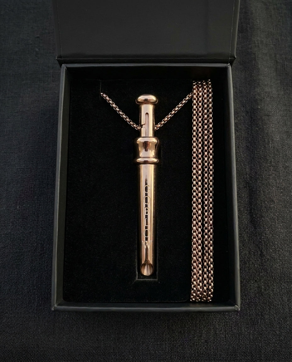 GoBlow Pendant MKII in Rose Gold, in its gift box
