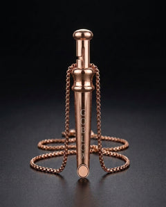 GoBlow MKII Rose Gold — machined stainless EDC capsule pendant