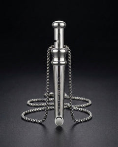 GoBlow MKII Steel — machined stainless EDC capsule pendant